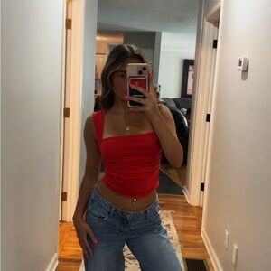 Red Women's Basic Tank Top